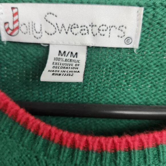 Green Dinosaur Christmas Sweater - Picture 2 of 3